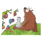 Ludo Animals Listen to a Story Wall Decal