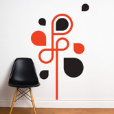 Spot Water Arabesque Wall Stickers