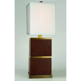 Doric One Light Table Lamp in Brass