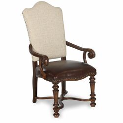 Bolero Upholstered Arm Chair in Cherry (Set of 2)