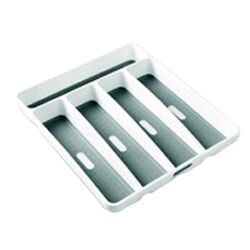 5 Compartment Tray in White & Gray