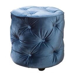 Fusion Tufted Ottoman in Blue