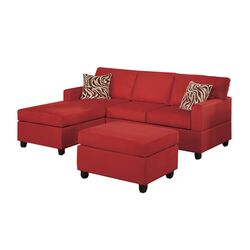 Bobkona Sectional & Ottoman in Red