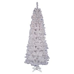 Flocked Spruce Alpine 4' White Artificial Christmas Tree with 150 Clear Lights