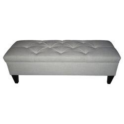 Brooke Tufted Storage Bench in Magnolia