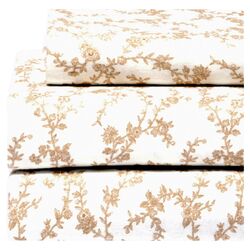 Victoria Flannel Sheet Set in Ivory