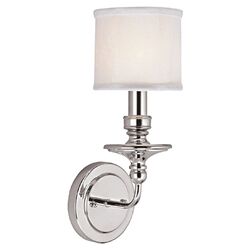 Midtown 1 Light Wall Sconce in Polished Nickel