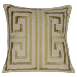 Catalina Decorative Pillow in Taupe & Gold