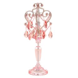 Chandelier Table Lamp in Pink