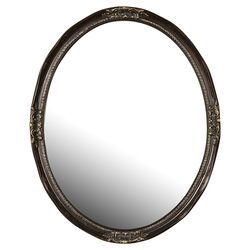 Newport Oval Beveled Mirror in Bronze