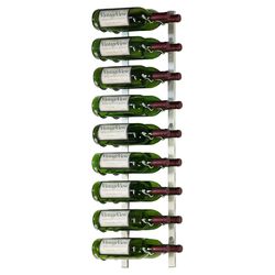 WS3 Platinum Series Wall Mounted Wine Rack in Brushed Nickel