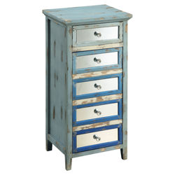 5 Drawer Accent Chest in Blue