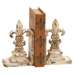 Library Polystone Bookend in Beige (Set of 2)
