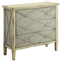 3 Drawer Accent Chest in Ivory & Grey