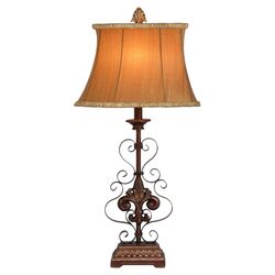Willa Metal Table Lamp in Brown (Set of 2)