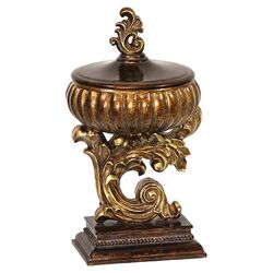 Acanthus Compote Urn in Antique Gold