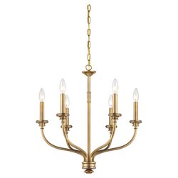 Harbour Point 6 Light Chandelier in Liberty Gold