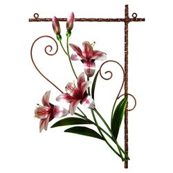 Tiger Lily Wall Decor in Red & White