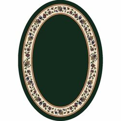 Signature Symphony Solid Emerald Oval Rug
