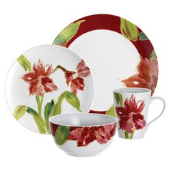 Bianca Leaf Square 16 Piece Dinnerware Set