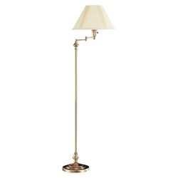 Swing Arm Floor Lamp in Antique Brass