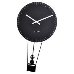 Flying Time Clock in Black