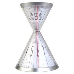 Hourglass Desk Clock in Nickel