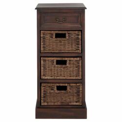 Wooden 4 Drawer Chest in Brown