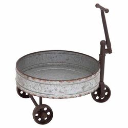Serving Cart in Antique Silver
