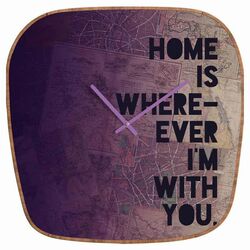 With You Modern Clock by Leah Flores