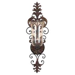 Toscana Metal Glass Sconce in Bronze