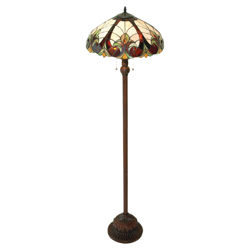 Victorian Tiffany Floor Lamp in Antique Broze Victorian Tiffany Floor Lamp in Antique Broze