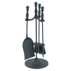 3 Piece Iron Mini Ball Handle Fireplace Tool Set in Black 3 Piece Iron Mini Ball Handle Fireplace Tool Set in Black