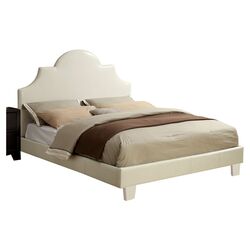 Blanco Upholstered Platform Bed in White