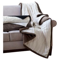 Athens Faux Fur Down Alternative Throw in Chocolate