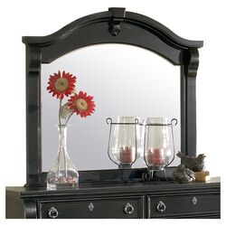 Heirloom Arched Dresser Mirror in Distressed Black