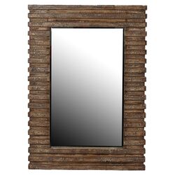 Reclaimed Wall Mirror in Rustic Weathered Brown