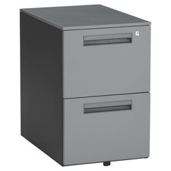 Open Box Price Executive Series Mobile Pedestal File Cabinet in Gray
