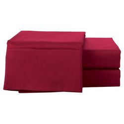 Open Box Price 4 Piece Egyptian Cotton King Sheet Set in Burgundy