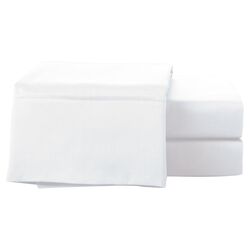 Open Box Price 4 Piece Egyptian Cotton Queen Sheet Set in White