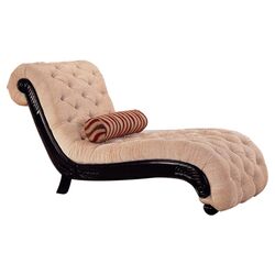 Fabric Chaise Lounge in Light Pink