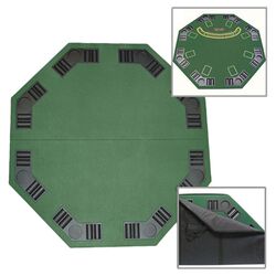 Poker & Blackjack Table Top with Case in Green