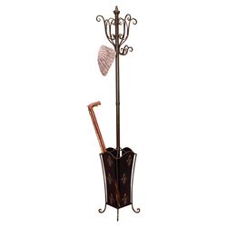 Sturdy Iron Coat Rack in Antique Brown