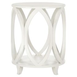 Janika End Table in Off White