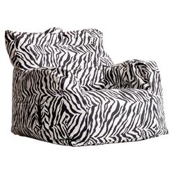 Zebra Big Joe Lounge Chair in Black & White