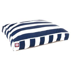 Vertical Strip Pet Bed in Navy Blue