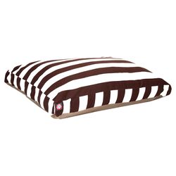Vertical Strip Pet Bed in Chocolate