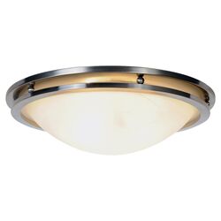 Contemporary 2 Light Flush Mount in Brushed Nickel