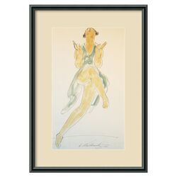 Isadora Duncan, Dancing by Abraham Walkowitz Framed Wall Art