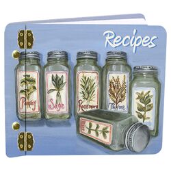 Herbs Recipe Book Mini Album in Blue